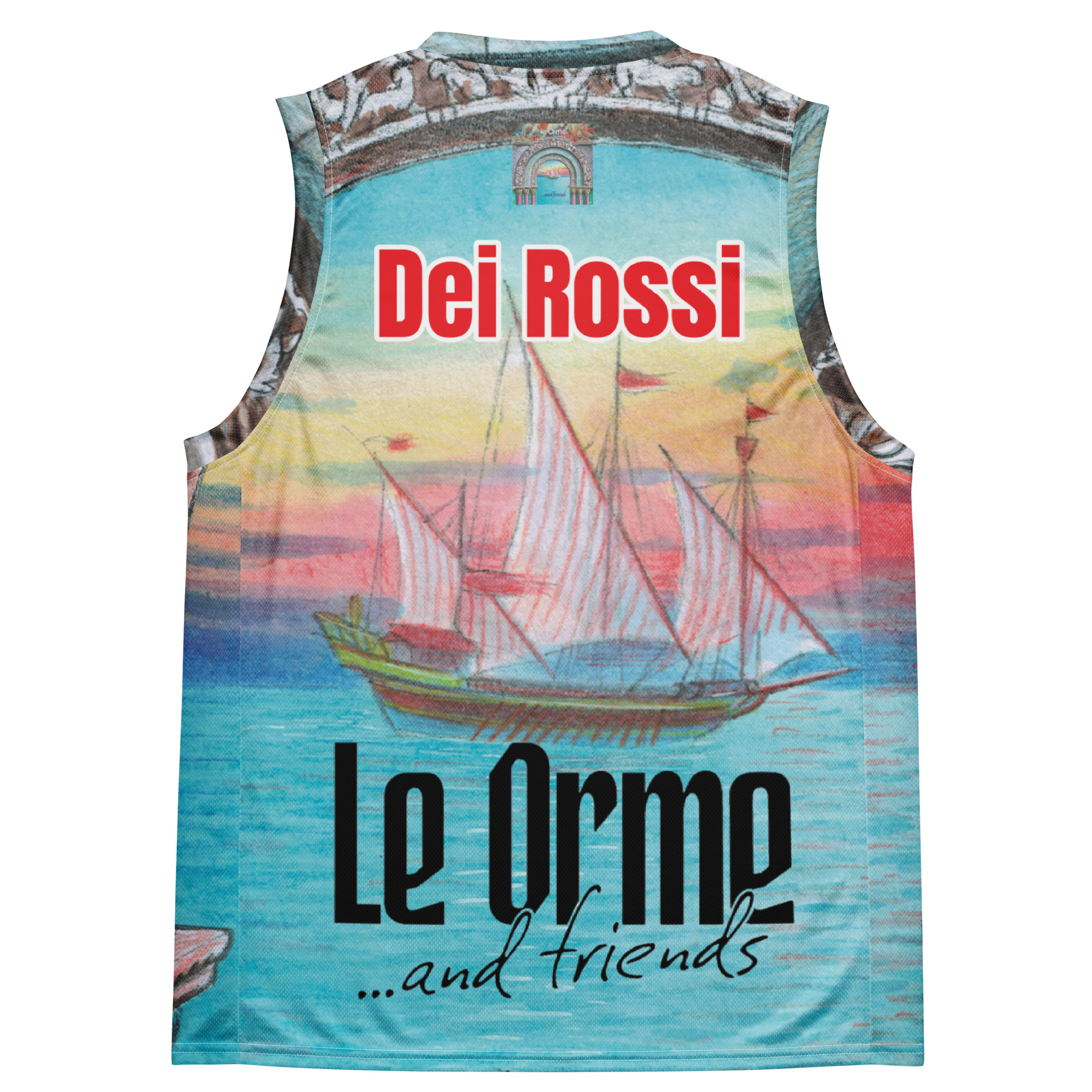 Le Orme & Friends – Dei Rossi – Maglietta da basket unisex riciclata