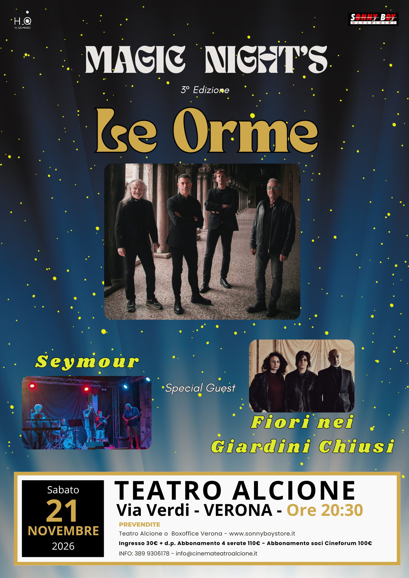 Biglietti: MAGIC NIGHT’S – Teatro Alcione Verona