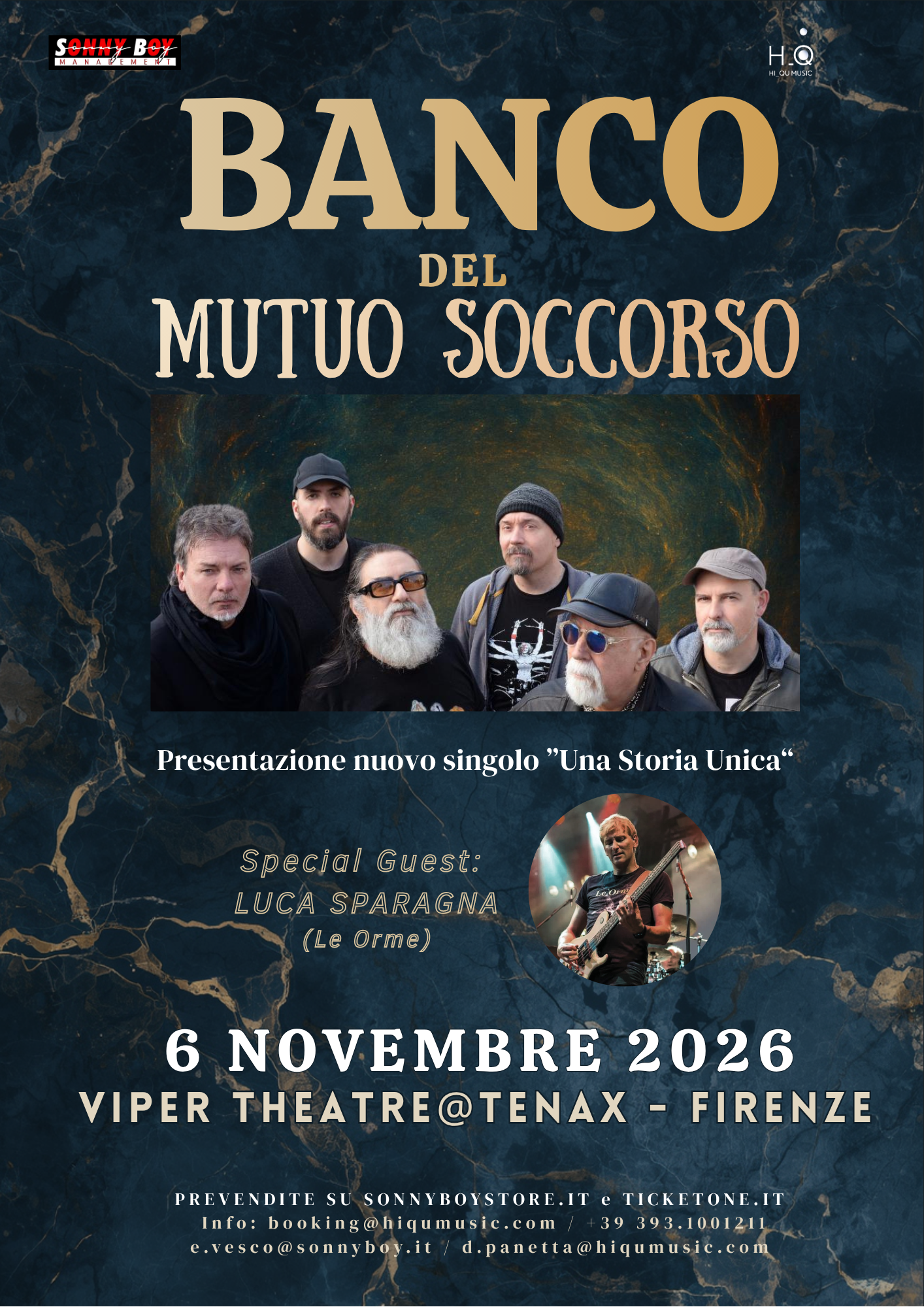 Concerto Banco del Mutuo Soccorso 6 Novembre 2026 a Firenze