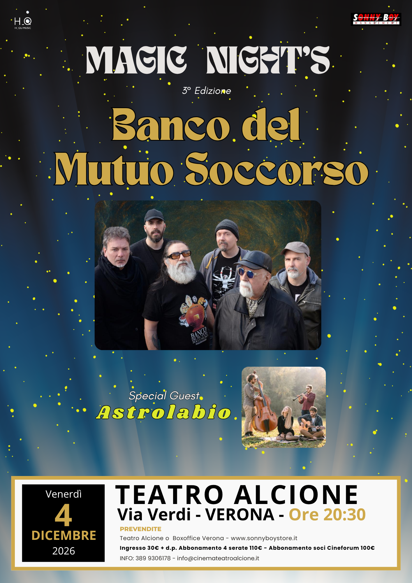 Magic Night 4 Dicembre 2026 Teatro Alcione Verona